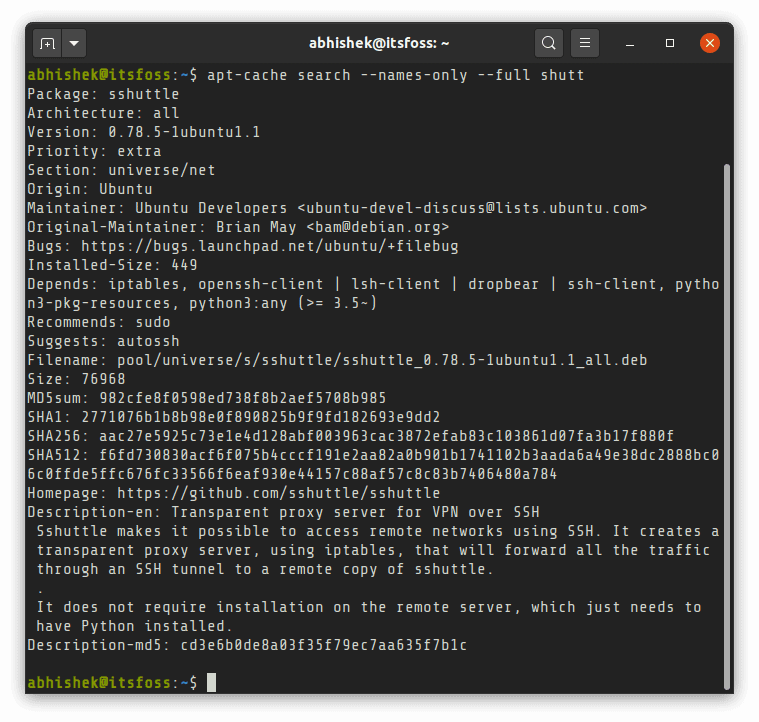 如何在Debian、Ubuntu中使用apt-cache命令