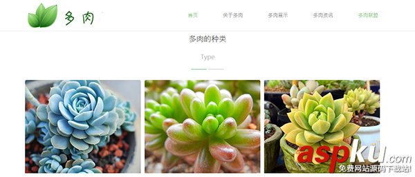 HTML5響應式多肉植物花卉公司企業網站源碼