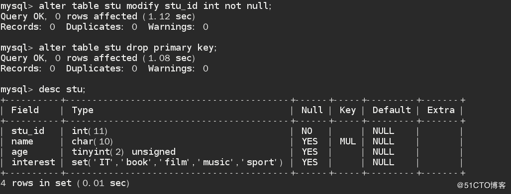 MySQL中Multiple primary key defined報錯的解決辦法