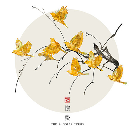 超好看的二十四節氣古風插畫素材 說好永遠的不知怎么就散了