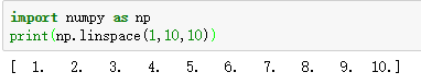 python numpy函數中的linspace創建等差數列詳解