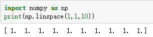 python numpy函數中的linspace創建等差數列詳解