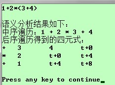 解析四則表達式的編譯過程及生成匯編代碼
