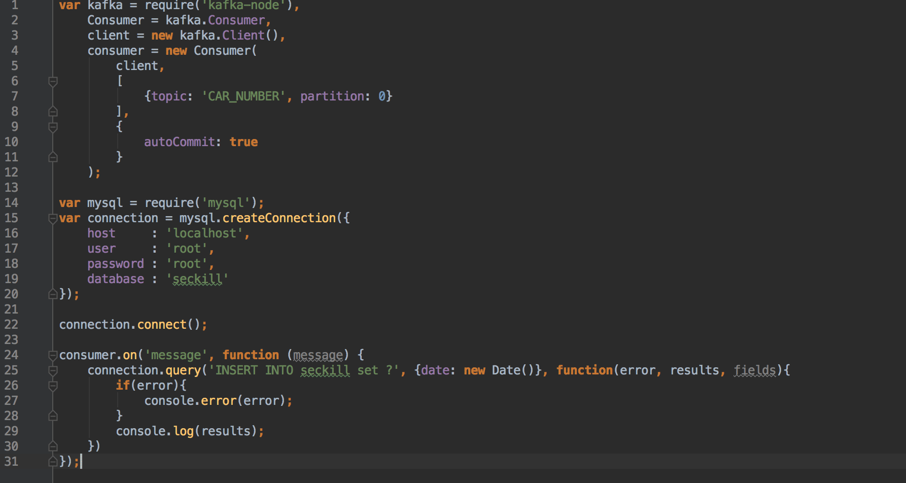 Docker + Nodejs + Kafka + Redis + MySQL搭建簡單秒殺環境