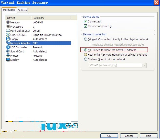 VMware虛擬機(jī)安裝的CentOS無(wú)法上網(wǎng)的解決方法