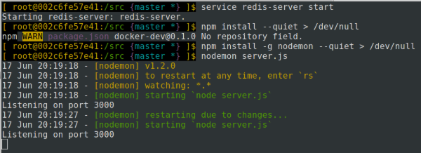 基于 Docker 開發 NodeJS 應用