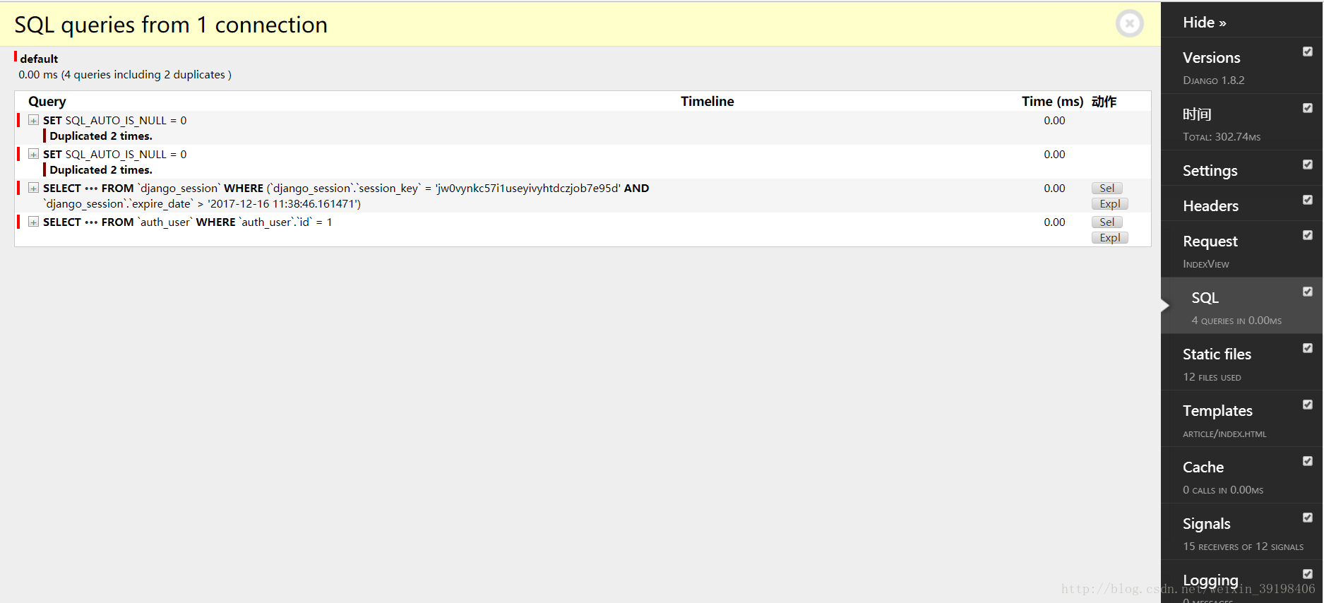 Django Web開發中django-debug-toolbar的配置以及使用