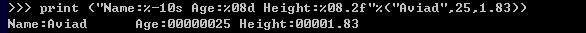 Python格式化輸出%s和%d