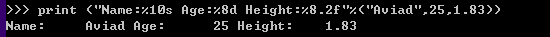 Python格式化輸出%s和%d