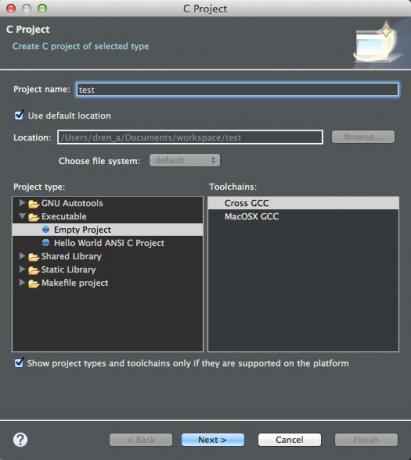 Mac下使用Eclipse編譯C/C++文件出現 launch failed, binary not found 解決方案
