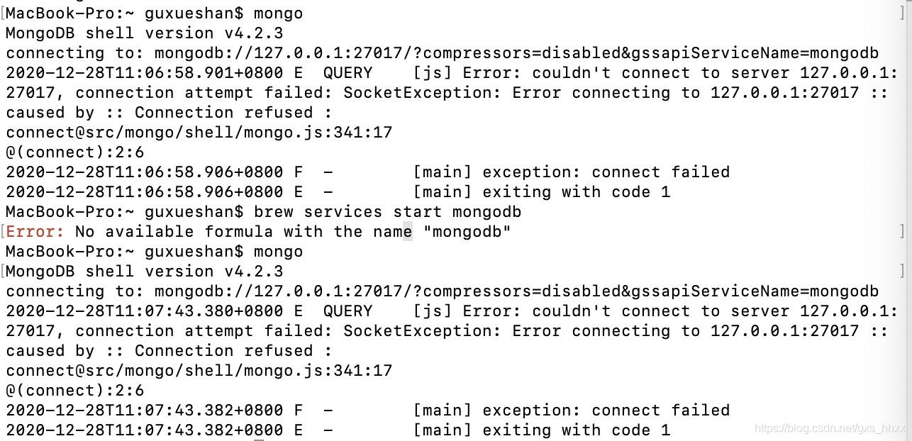 解決MAC上啟動mongod報錯exiting with code 1的問題