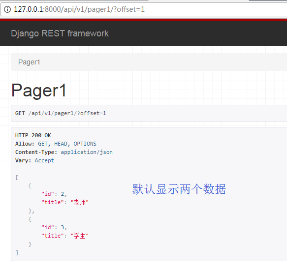 Django rest framework實現分頁的示例