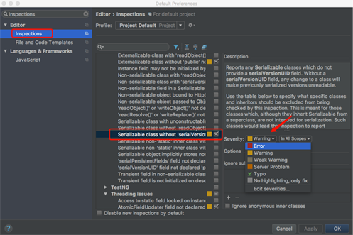 詳述IntelliJ IDEA 中自動生成 serialVersionUID 的方法(圖文)