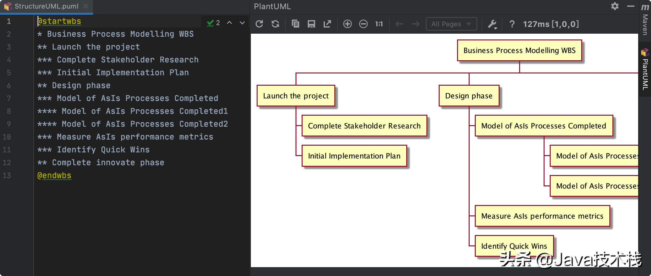 IntelliJ IDEA 還能畫思維導圖，果然最強 IDE