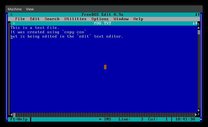 了解 FreeDOS 中的文件名和目錄