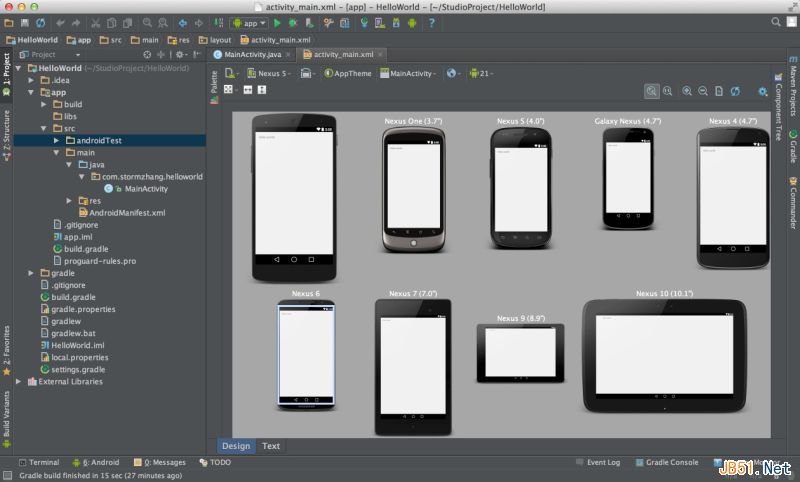 Android Studio使用教程（一）：下載與安裝及創建HelloWorld項目
