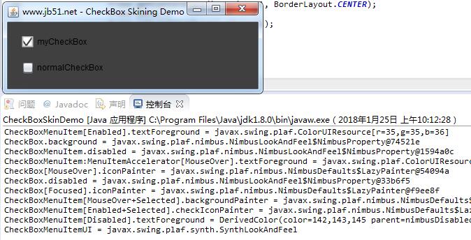 Java Swing組件定制CheckBox示例