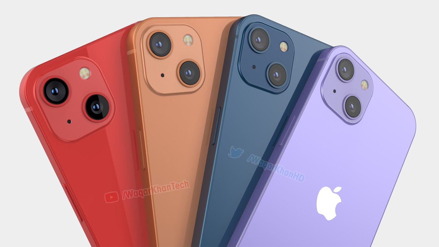 蘋果 iPhone 13 最新渲染圖：劉海縮小，后置鏡頭排列微調(diào)