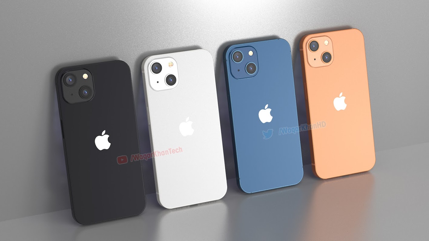 蘋果 iPhone 13 最新渲染圖：劉海縮小，后置鏡頭排列微調(diào)