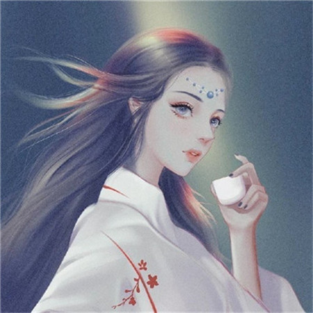 2021夢幻ins超火的仙女插畫背景圖 我開始享受吹風聽歌一個人