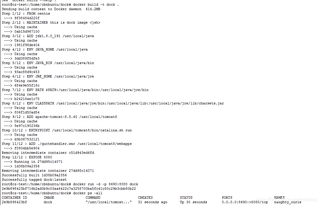 Docker部署web項目的實現(xiàn)