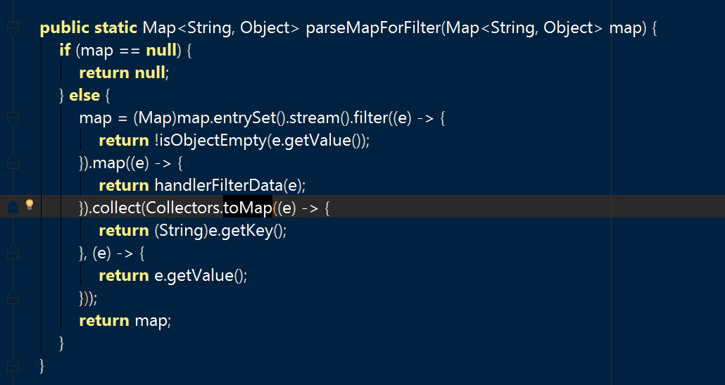 Java8中利用stream對map集合進行過濾的方法