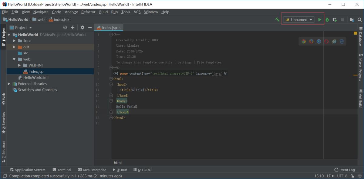 使用IDEA創建Java Web項目并部署訪問的圖文教程