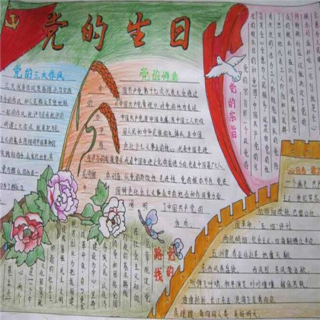2021最新版的建黨節(jié)手抄報(bào) 建黨節(jié)手抄報(bào)簡單內(nèi)容