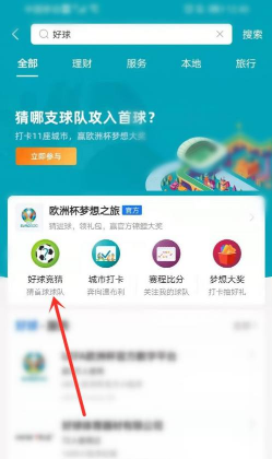支付寶歐洲杯競猜活動怎么參與 支付寶歐洲杯競猜活動參與流程圖解
