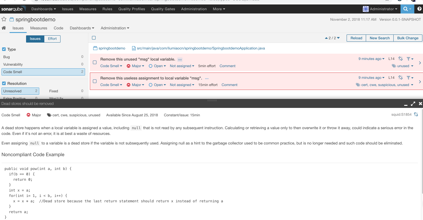 spring boot使用sonarqube來檢查技術債務