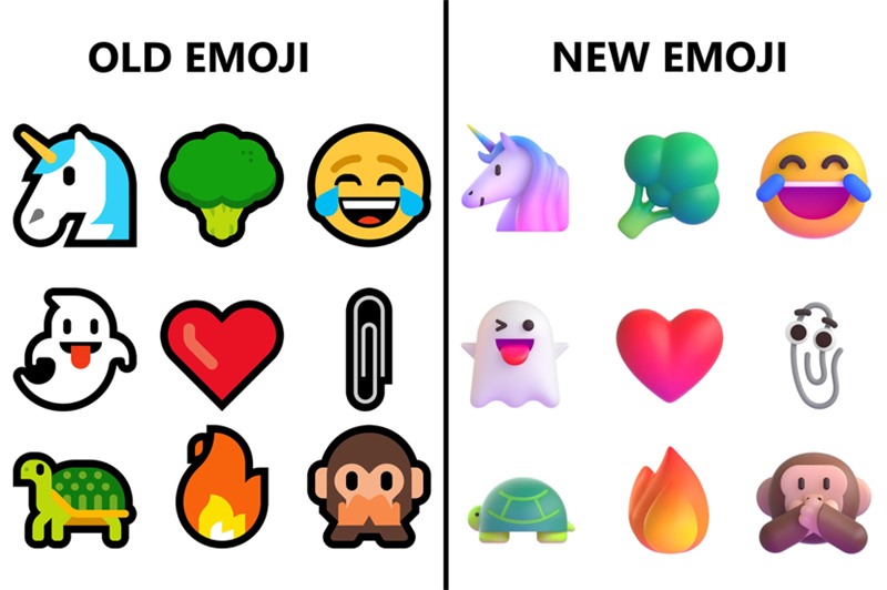 微軟發布 Win11 全新 Emoji 表情系統：采用 Fluent 流暢設計 + 3D 形象