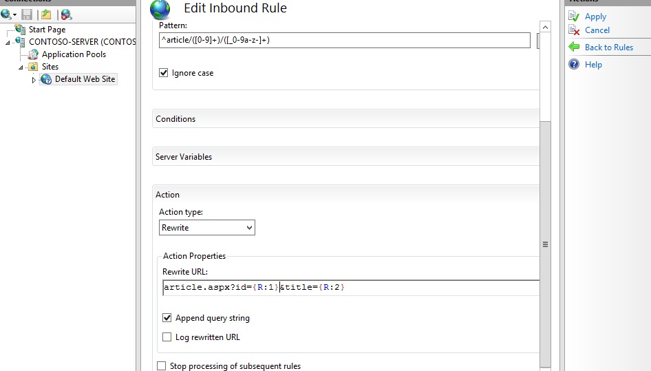 URL Rewrite Module 2.1 URL重寫模塊規(guī)則寫法