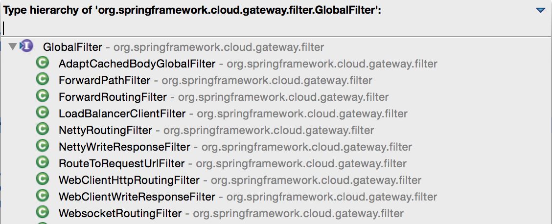 spring cloud gateway 全局過濾器的實現