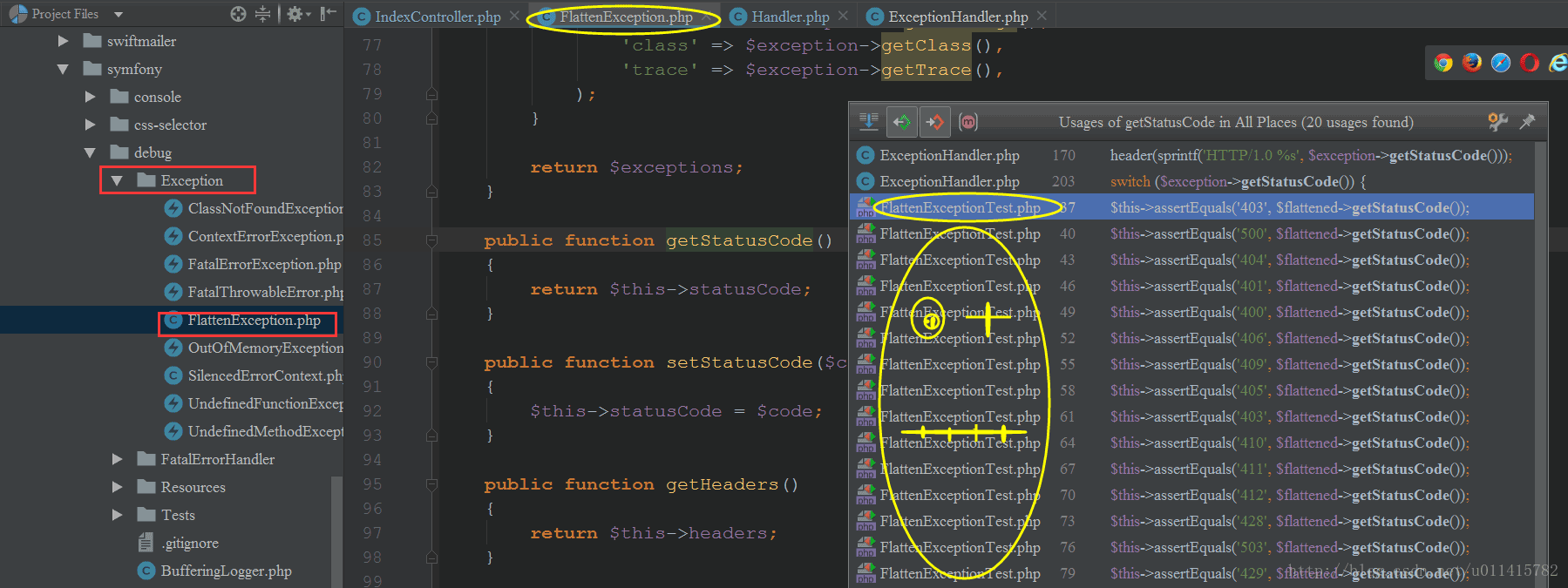 Laravel5框架自定義錯(cuò)誤頁(yè)面配置操作示例
