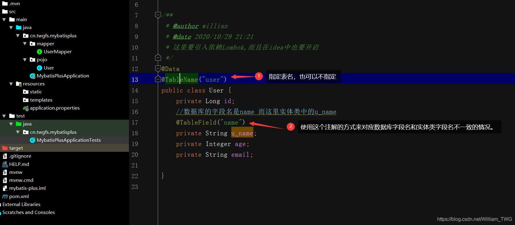 詳解mybatis-plus實體類中字段和數據庫中字段名不對應解決辦法