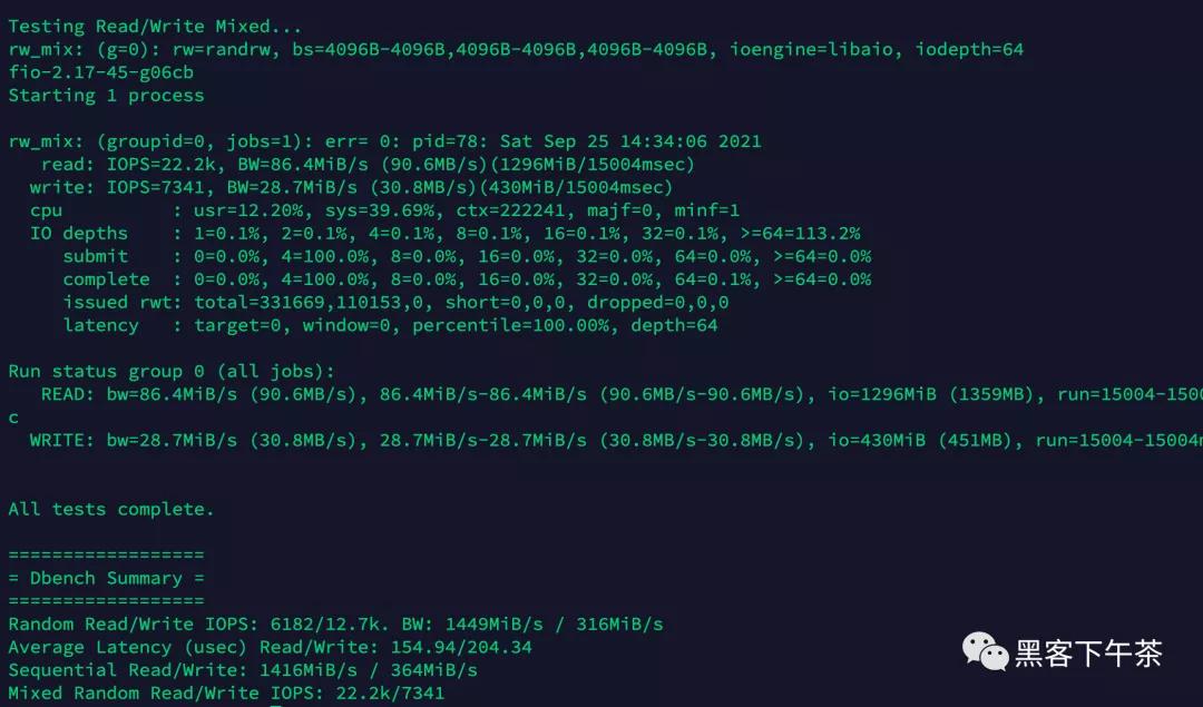 使用 FIO 對 Kubernetes 持久卷進行 Benchmark：讀/寫(IOPS)、帶寬(MB/s)和延遲