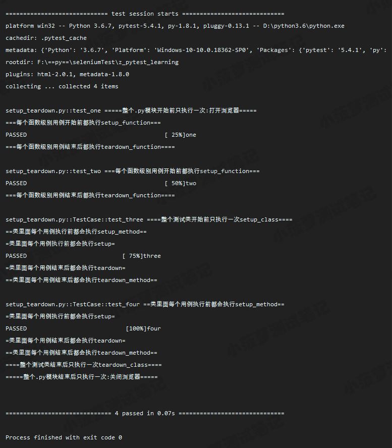 Pytest實現setup和teardown的詳細使用詳解