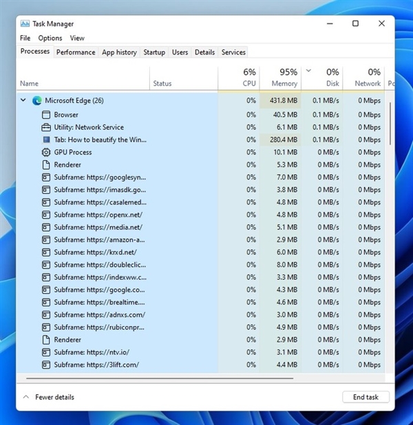經(jīng)典功能新改進(jìn)!Windows 11任務(wù)管理器迎來新特性 經(jīng)典功能新改進(jìn)!Windows 11任務(wù)管理器迎來新特性