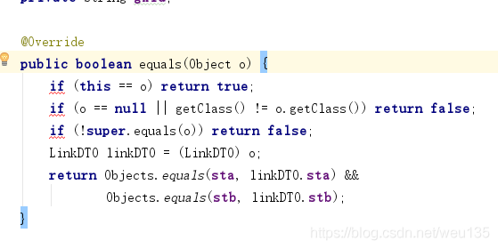 解決idea默認帶的equals和hashcode引起的bug
