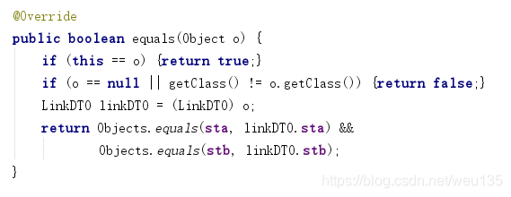 解決idea默認帶的equals和hashcode引起的bug