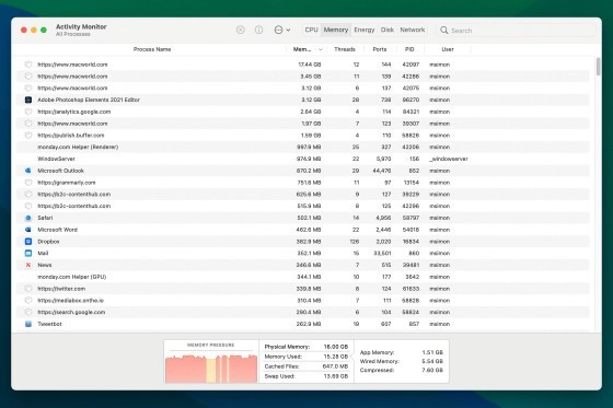 M1版MacBook曝出惡性BUG 頻繁死機單個軟件占用26GB內存 M1版MacBook曝出惡性BUG 頻繁死機單個軟件占用26GB內存
