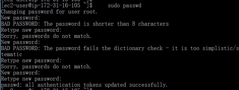 亞馬遜EC2在linux 終端 you need to be root to perform this command問題解決