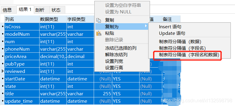 利用Navicat Premium導(dǎo)出數(shù)據(jù)庫表結(jié)構(gòu)信息至Excel的方法