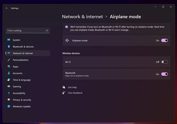 Windows 11老毛病終于解決:飛行模式不再自動關閉藍牙 Windows 11老毛病終于解決:飛行模式不再自動關閉藍牙