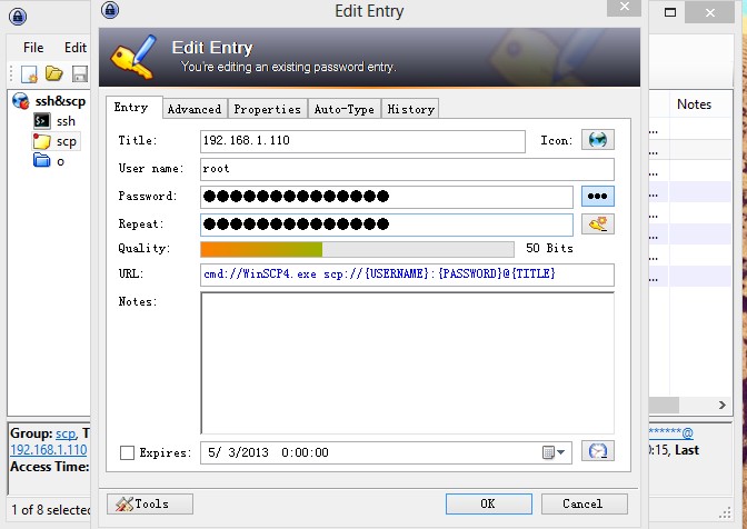 Keepass+PuTTYPortable+Winscp一鍵登錄實(shí)例詳解