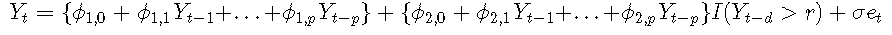 R語(yǔ)言時(shí)間序列TAR閾值自回歸模型示例詳解