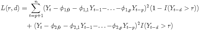 R語(yǔ)言時(shí)間序列TAR閾值自回歸模型示例詳解