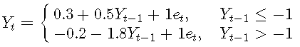 R語(yǔ)言時(shí)間序列TAR閾值自回歸模型示例詳解