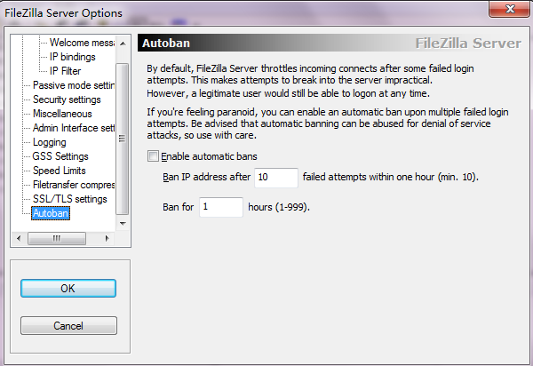 ftp服務器FileZilla Server詳細配置教程