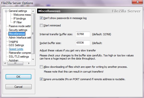 ftp服務器FileZilla Server詳細配置教程